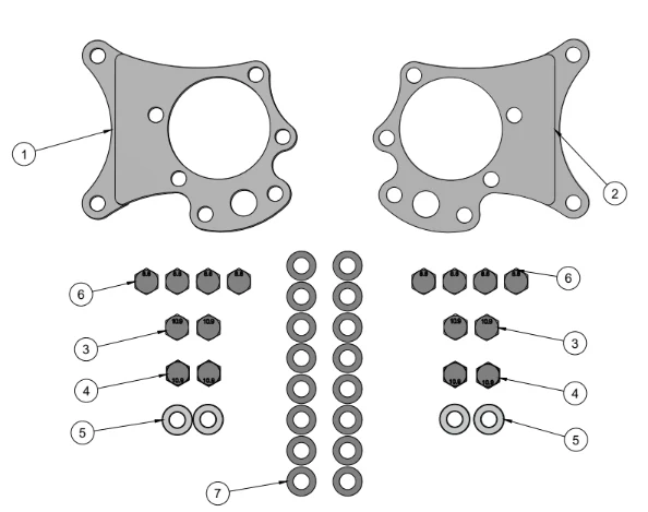 350z Brembo Bolt On Dual Caliper Bracket Assembly